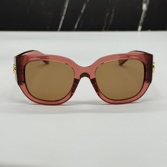NEW GUCCI GG1599SA 003 SUNGLASSES WOMEN ROUND PINK EYEWEAR - Picture 5 of 11